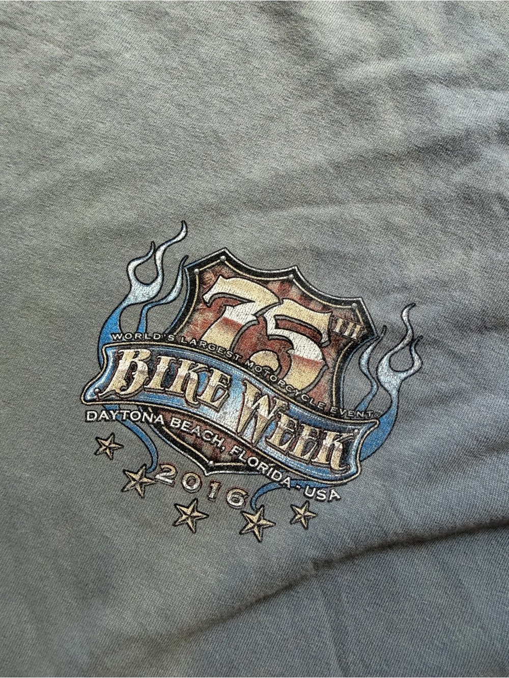 Blue Graphic Short Sleeve Men's T-Shirt - Picture 2 of 3